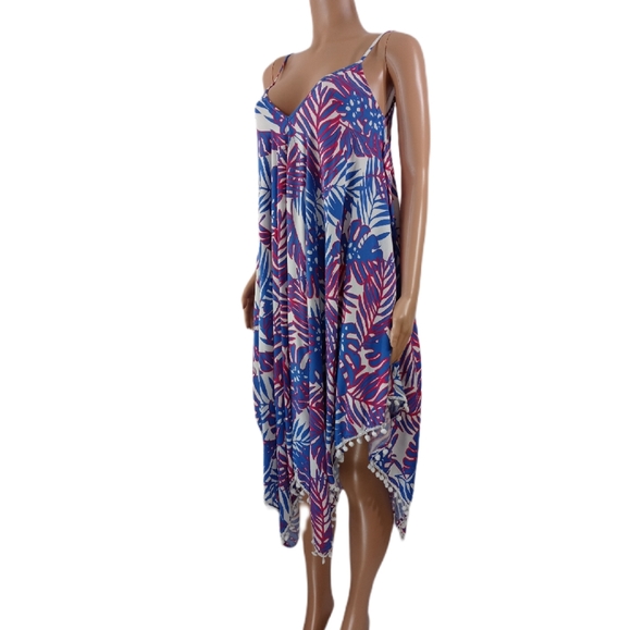 - Goa Beachwear Floral Cover-up - with Spaghetti - Picture 3 of 4